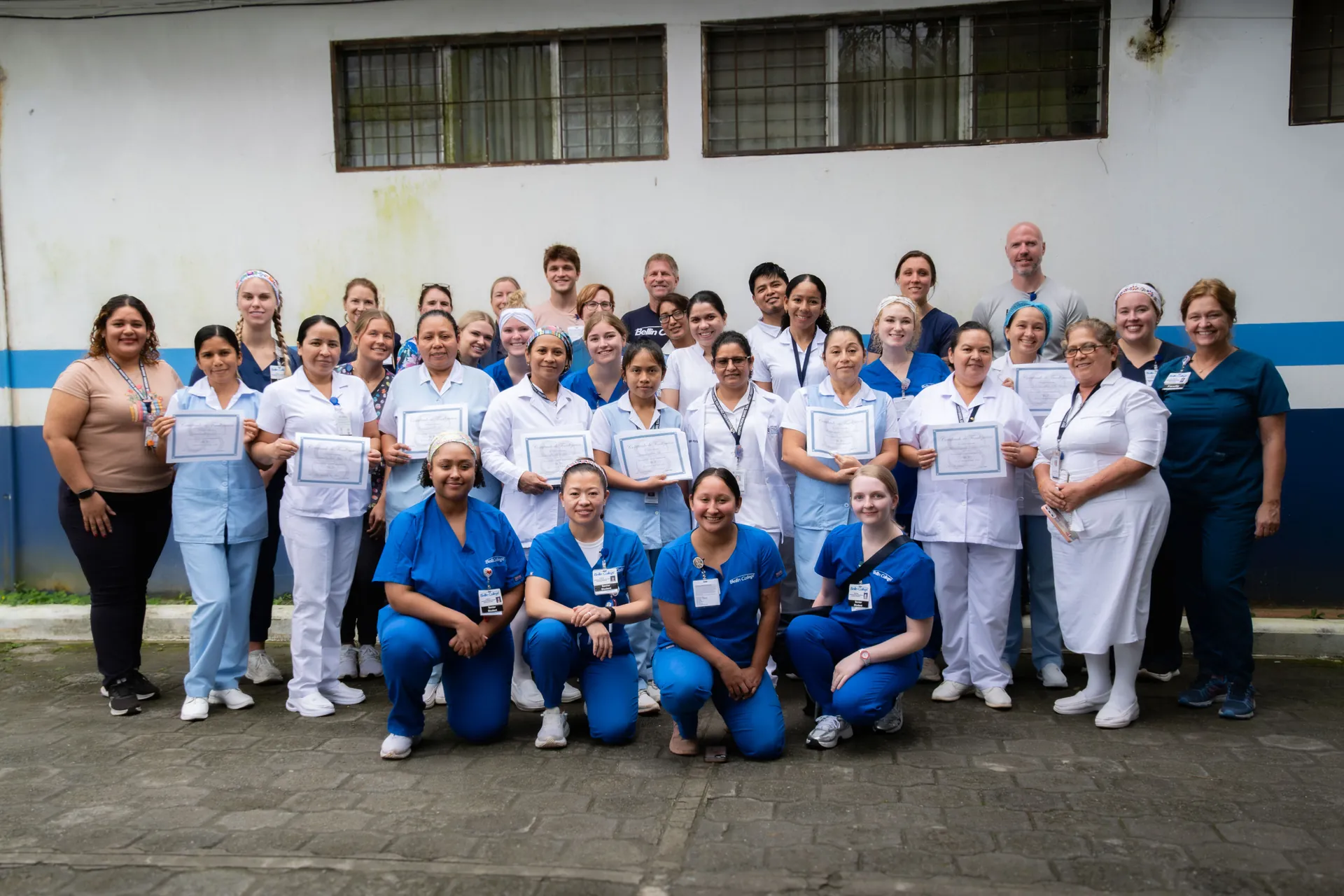 A visiting medical team gathers with Guatemalan healthcare partners.