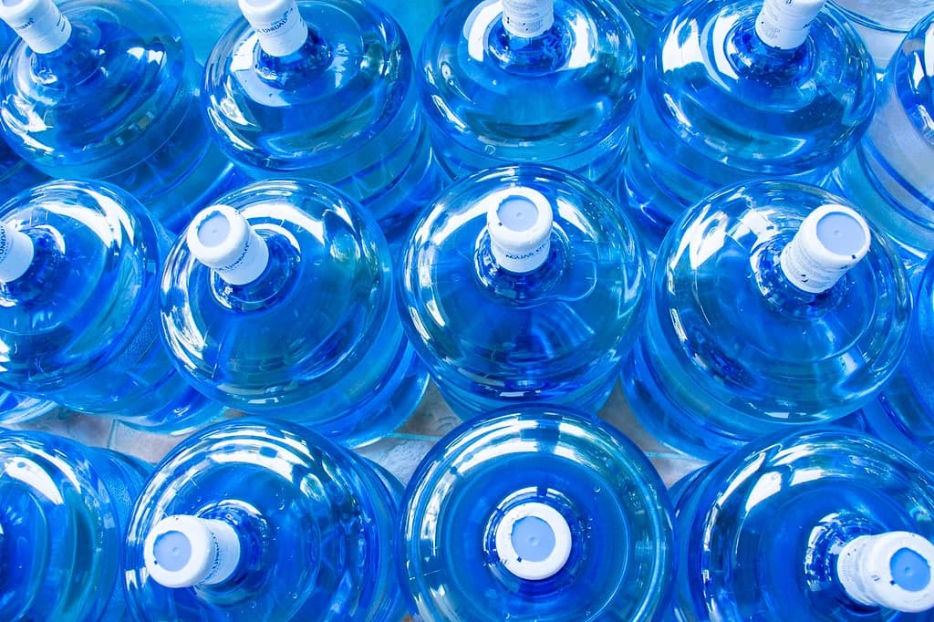 Bottles prepared for clean drinking water.