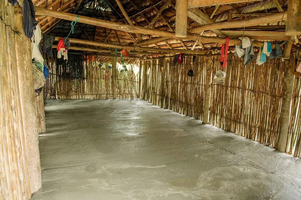 A new concrete floor inside a family home.